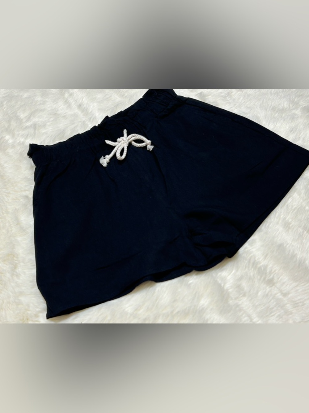 NWT Boutique Women’s Black Drawstring Elastic Waist Pull On Shorts size small - Picture 3 of 8